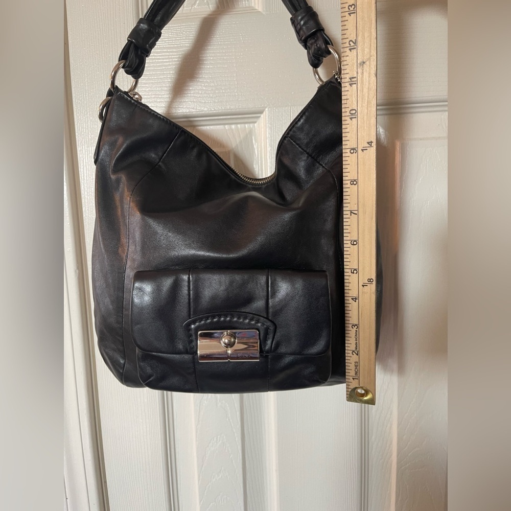 Coach Black Leather Kristin Shoulder Bag - Picture 6 of 10